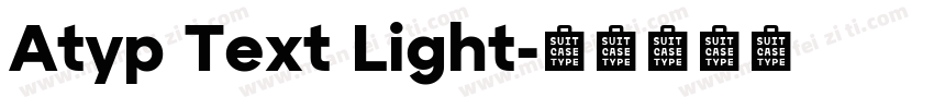 Atyp Text Light字体转换